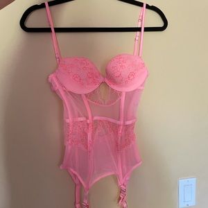 Victoria’s Secret corset lingerie pink